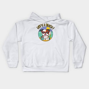 Life's a beach Bulldog Kids Hoodie